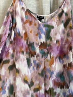 torrid Lavender Multiwatercolor Scoop Neck Tank Top